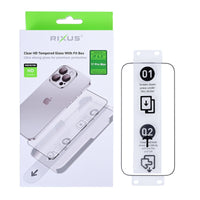 Rixus Clear HD beskyttelsesglas med Fit Box