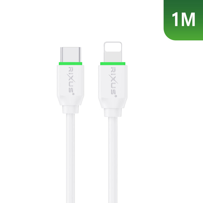 Rixus USB-C til Lightning kabel 1 m 20W