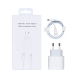 🔌 20W USB-C Opladersæt – Kompatibelt til iPhone &amp; iPad