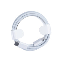 Hvidt vævet USB-C til USB-C-kabel på 2 meter med 60W opladning
