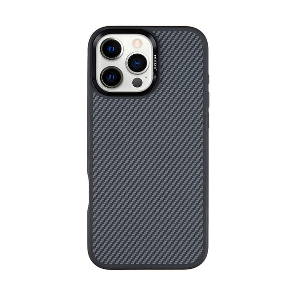 Rixus Mag Carbon MagSafe Cover til iPhone 16 Pro - Titanium sort