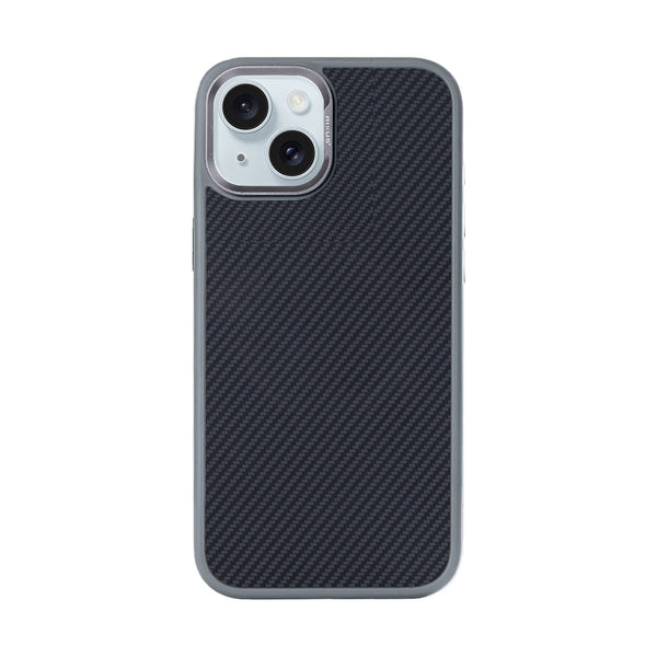 Rixus Mag Carbon titanium grå MagSafe cover til iPhone 15 Plus