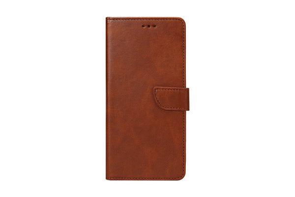 Rixus Bookcase flipcover til iPhone 14 Pro - brun