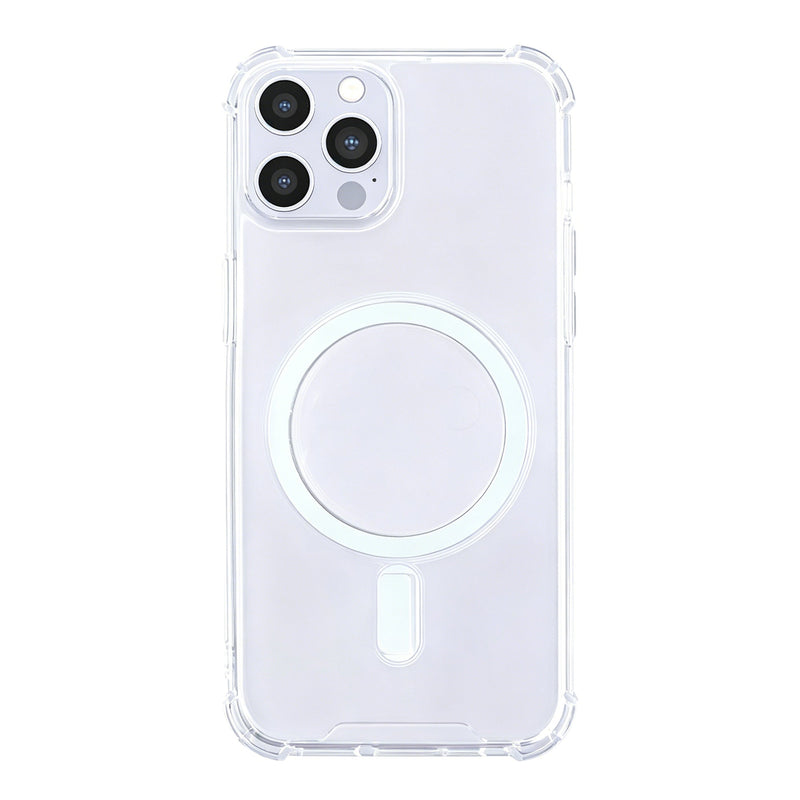Rixus Anti-Burst MagSafe cover til iPhone 12 / 12 Pro – Transparent