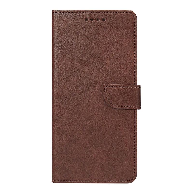 Rixus Bookcase flipcover til iPhone 16 Plus – Brun