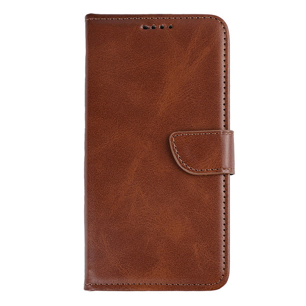 Rixus Bookcase flipcover til iPhone 16e / 17e – Brun