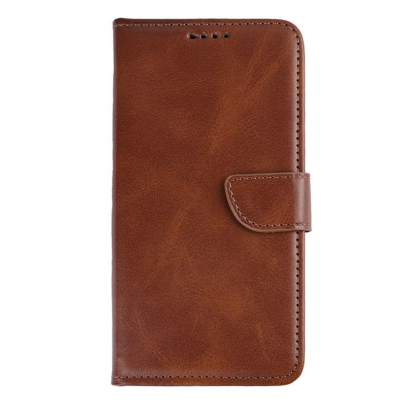Rixus Bookcase flipcover til iPhone 16e / 17e – Brun