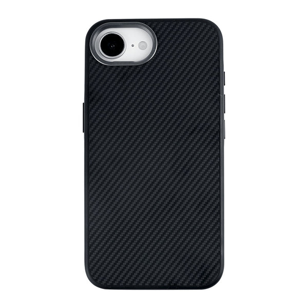 Rixus Mag Carbon MagSafe cover til iPhone 16e / 17e – Titanium sort