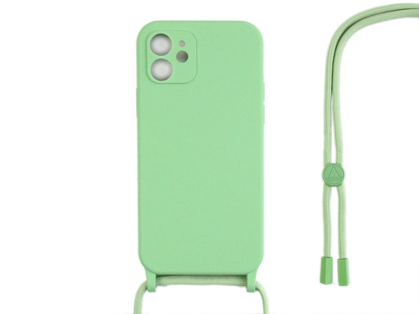 Rixus TPU cover med snor til iPhone 12 mini – Matcha