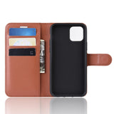 LITCHI flip cover brun - iPhone 11