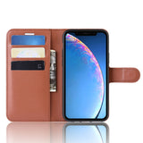 LITCHI flip cover brun - iPhone 11