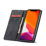 CASEME wallet cover - sort/grå  - iPhone 11