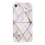 Marmor silikone cover rosa/marmor- iPhone 7/8/SE 2020