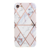 Marmor silikone cover rosa/marmor- iPhone 7/8/SE 2020