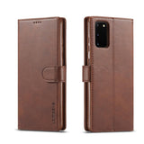 LC.IMEEKE flip cover brun - Samsung Galaxy S20 - phone-covers.dk
