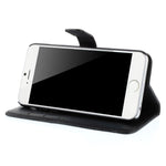 Læderlook flipcover sort - iPhone 6/6S PLUS