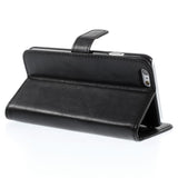 Læderlook flipcover sort - iPhone 6/6S PLUS