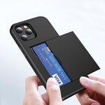 TPU cover med plads til kort - iPhone 12 - phone-covers.dk
