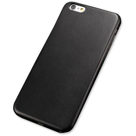 Læderlook bagcover sort - iPhone 7/8