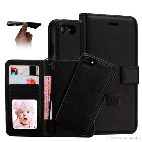 2-i-1 wallet cover med magnet - Sort - iPhone 6/6S